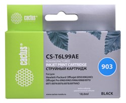 Cтруйный картридж Cactus CS-T6L99AE (HP 903) черный для HP OfficeJet	6950 (P4C78A), 6960 Pro (J7K33A), 6970 Pro (J7K34A) (18 мл) - фото 12358