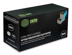 Лазерный картридж Cactus CS-CF280X-MPS (HP 80X) черный увеличенной емкости для HP LaserJet M401 Pro 400, M401a, M401d Pro 400, M401dn, M401dne (CF399A), M401dw, M401n, M425 Pro 400 MFP, M425dn, M425dw (13'000 стр.) - фото 12448