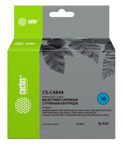 Струйный картридж Cactus CS-C4844 (HP 10) черный для HP Business Inkjet 1000, 1100, 1200, 2200, 2300, 2600, 2800 (72 мл) - фото 14015
