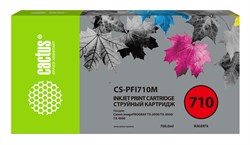 Струйный картридж Cactus CS-PFI710M (PFI-710M) пурпурный для Canon imagePROGRAF TX-2000, TX-3000, TX-4000 (700 мл) - фото 15809
