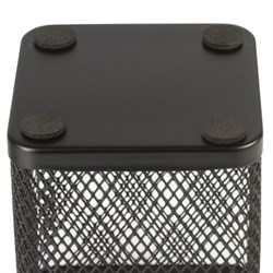 Подставка-органайзер Brauberg "Germanium", металлическая, квадратное основание, 98х80х80 мм, черная - фото 16137