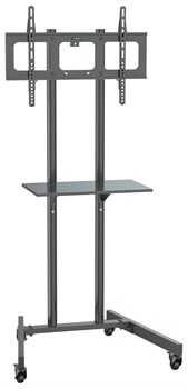 Стойка для телевизора Cactus CS-ST04 черный, 37"-70" напольный, мобильный (макс. 68 кг) - фото 16246