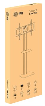 Стойка для телевизора Cactus CS-ST97-D черный, 32"-70" напольный (макс. 68 кг) - фото 16251