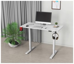 Стол Cactus CS-ED-WWT столешница МДФ белый, каркас белый, столешница 120x60 см - фото 16316