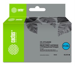 Струйный картридж Cactus CS-3YL84AE (912XL) черный для HP OfficeJet 8012, 8014, 8015, 8017;OfficeJet Pro 8022, 8023, 8024, 8025 AIO (30 мл) - фото 17039