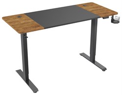 Стол Cactus CS-EDL-BAWD столешница МДФ черный дуб антик каркас черный, столешница 140x60 см - фото 17098