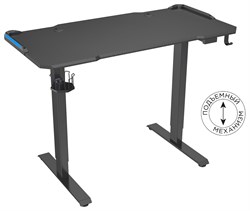 Стол Cactus CS-ED-GBK столешница МДФ карбон каркас черный, столешница 120x60 см - фото 17105