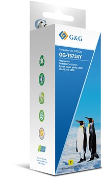 Чернила G&G GG-T6734Y желтый для Epson L800, L805, L810, L850 (100 мл) - фото 17165