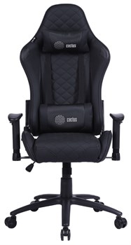 Кресло игровое Cactus CS-CHR-030BL цвет: черный обивка: эко.кожа, крестовина: металл пластик черный - фото 17322