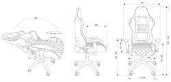Кресло игровое Cactus CS-CHR-030BL цвет: черный обивка: эко.кожа, крестовина: металл пластик черный - фото 17327