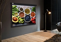 Экран Cactus Wallscreen CS-PSW-187X332-BK 16:9 настенно-потолочный белый, корпус черный (187x332 см.) - фото 17570