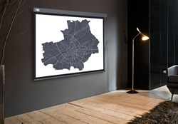 Экран Cactus Wallscreen CS-PSW-180X180-SG 1:1 настенно-потолочный белый, корпус серый (180x180 см.) - фото 17585