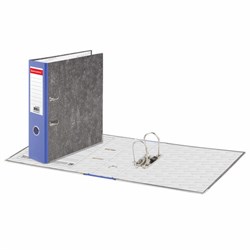 Папка-регистратор Brauberg, фактура стандарт, с мраморным покрытием, 75 мм, синий корешок - фото 18921