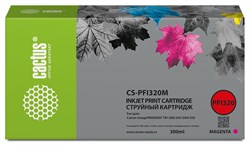 Струйный картридж Cactus CS-PFI320M пурпурный для Canon imagePROGRAF TM-200, TM-200 MFP L24ei, TM-205, TM-300 (300 мл) - фото 19933