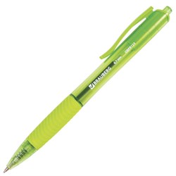 Ручка шариковая масляная автоматическая с грипом Brauberg "Fruity RD", синяя, корпус ассорти, узел 0,7 мм, линия письма 0,35 мм - фото 20112