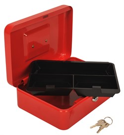 Ящик для денег без номинала Cactus CS-CB-003RD 90x250x180 красный сталь 1.367кг - фото 20160