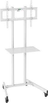 Стойка для телевизора Cactus CS-ST04 белый 37"-70" макс.68кг напольный мобильный - фото 20943