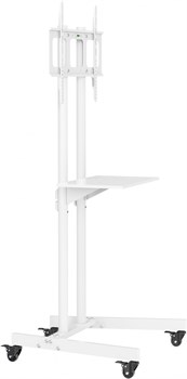 Стойка для телевизора Cactus CS-ST04 белый 37"-70" макс.68кг напольный мобильный - фото 20944