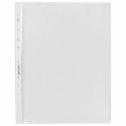 Папки-файлы перфорированные с антибликовой текстурой А4 BRAUBERG PIXEL, КОМПЛЕКТ 100 шт., 30 мкм - фото 21091