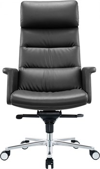 Кресло руководителя Cactus CS-LBK-AMSTERDAM кожа крестов. алюминий - фото 21189