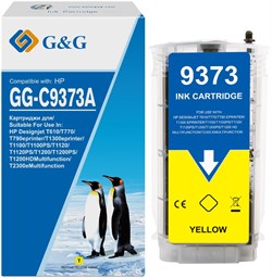 Струйный картридж G&G GG-C9373A (HP 72A) желтый для HP Designjet T610, T770, T790eprinter, T1300eprinter, T1100 (130 мл) - фото 21366
