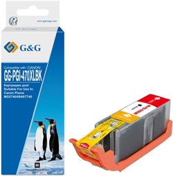 Струйный картридж G&G GG-PGI-470XLBK (PGI-470XLPGBK) черный для Canon MG5740, MG6840, MG7740 (20.4 мл) - фото 21403
