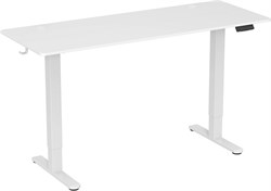 Стол для компьютера Cactus CS-EDL-WWT столешница ДСП белый, каркас белый, столешница 160x60 см - фото 21678