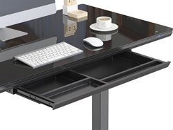 Стол Cactus CS-EGD-BBK столешница стекло черный, каркас черный, столешница 120x60 см - фото 21869