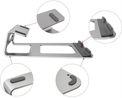 Подставка для ноутбука Cactus CS-NB-AL 15.4" 235x235 серебристый - фото 22104