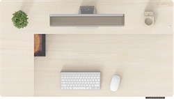 Стол для компьютера Cactus CS-EDL-DWT столешница ДСП светлый дуб каркас белый, столешница 120x60 см - фото 22179