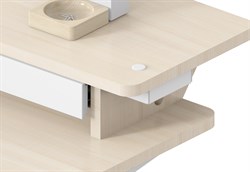 Стол для компьютера Cactus CS-EDL-DWT столешница ДСП светлый дуб каркас белый, столешница 120x60 см - фото 22183