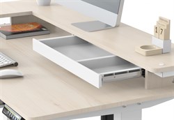 Стол для компьютера Cactus CS-EDL-DWT столешница ДСП светлый дуб каркас белый, столешница 120x60 см - фото 22185