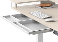 Стол для компьютера Cactus CS-EDL-DWT столешница ДСП светлый дуб каркас белый, столешница 120x60 см - фото 22186