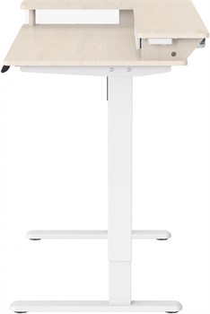 Стол для компьютера Cactus CS-EDL-DWT столешница ДСП светлый дуб каркас белый, столешница 120x60 см - фото 22189