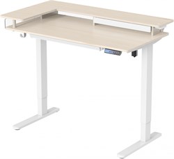 Стол для компьютера Cactus CS-EDL-DWT столешница ДСП светлый дуб каркас белый, столешница 120x60 см - фото 22191
