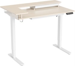 Стол для компьютера Cactus CS-EDL-DWT столешница ДСП светлый дуб каркас белый, столешница 120x60 см - фото 22192