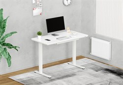 Стол для компьютера Cactus CS-EGD-WWT столешница стекло белый каркас белый, столешница 120x60 см - фото 22194