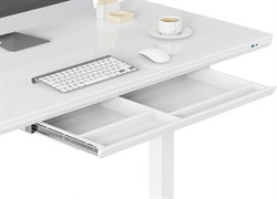 Стол для компьютера Cactus CS-EGD-WWT столешница стекло белый каркас белый, столешница 120x60 см - фото 22196