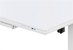 Стол для компьютера Cactus CS-EGD-WWT столешница стекло белый каркас белый, столешница 120x60 см - фото 22197