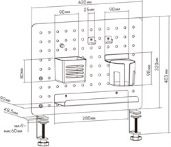 Органайзер Cactus CS-PB-LGY светло-серый - фото 22418