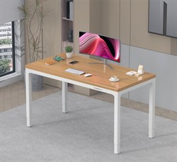 Стол для компьютера Cactus CS-ET-WWD столешница МДФ белый дуб молочный каркас белый, столешница 160x80 см - фото 23341