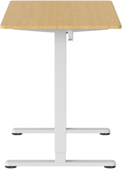 Стол для компьютера Cactus CS-ED-WTBAM столешница бамбук бежевый каркас белый, столешница 120x60 см - фото 23851