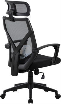 Кресло Cactus CS-MC414-BK черный сетка/ткань с подголов. крестов. пластик - фото 23923