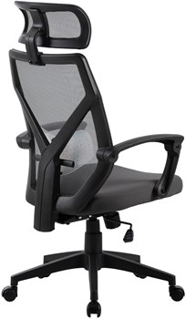 Кресло Cactus CS-MC414-GY черный/серый сетка/ткань с подголов. крестов. пластик - фото 23928