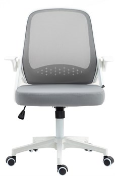 Кресло Cactus CS-WMC212-GY белый/серый сетка/ткань низк.спин. крестов. пластик пластик белый - фото 23942