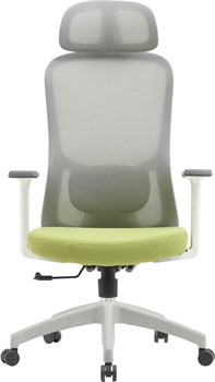 Кресло Cactus CS-GMC515-GYGN серый сиденье салатовый сетка/ткань с подголов. крестов. пластик пластик серый - фото 23969