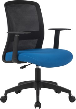 Кресло Cactus CS-MC333-BKBL черный сиденье темно-синий сетка/ткань низк.спин. крестов. пластик пластик черный - фото 23993