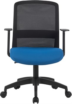 Кресло Cactus CS-MC333-BKBL черный сиденье темно-синий сетка/ткань низк.спин. крестов. пластик пластик черный - фото 23994