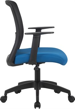 Кресло Cactus CS-MC333-BKBL черный сиденье темно-синий сетка/ткань низк.спин. крестов. пластик пластик черный - фото 23995