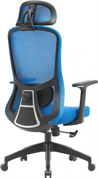 Кресло Cactus CS-MC515-BL темно-синий сиденье темно-синий сетка/ткань с подголов. крестов. пластик пластик черный - фото 24035